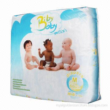 Disposable baby diapers with multiple style of color bags available
